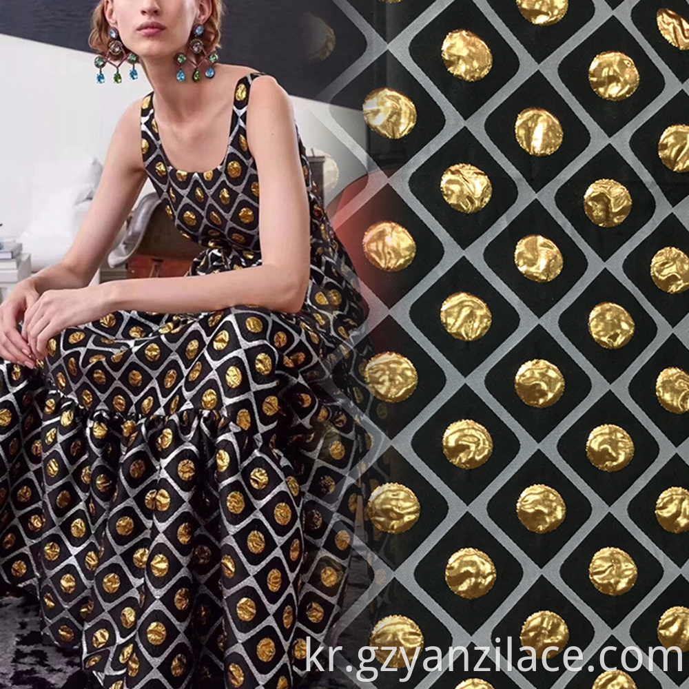 Super Gold Brocade Jacquard Fabric for Clothing